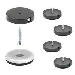 WAGNER QuickClick® Filzgleiter robust NATURAL - zum Schrauben, 4x Basis & Schraube & Einsatz Ø 40 mm, DE Ware - 15785400
