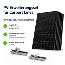 Ximax Photovoltaik Nachrüstset für Carport Linea Carport Linea Sonderlängen