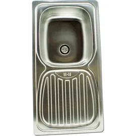 stabilo-sanitär Alfa 1 rechts Einbauspüle Edelstahl grau Handbetätigung 860 x 435 mm