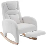 Schaukelsessel, Weiß, Kunststoff, 125x101x66 cm, Wohnzimmer, Sessel, Schaukelstühle