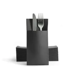 Alvotex Airlaid Besteckservietten 39x40cm 50/1 - BLACK (390)