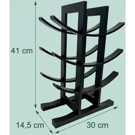 Relaxdays Weinregal 41 x 30 x 14,5 cm Schwarz