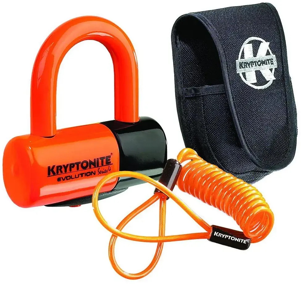 Kryptonite Evolution Premium Pack With Cover&reminder Bügelschloss - Orange - 54 x 48 x 14 mm