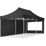TOOLPORT 3x6m Faltpavillon Pavillon Partyzelt Gazebo Stahl 30mm, 2 Seitenteile, schwarz - (59356)