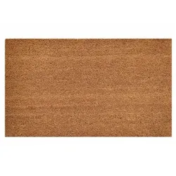 Türvorleger 100% Kokosmatte 60x40 - 100x80 cm rutschfest Fußabtreter Schmutzfangmatte natur Latex : 40 x 60 cm