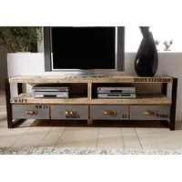 Massivmoebel24 TV-Board Mango 196x40x60 natur bedruckt Factory #130 |