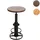 Mendler Bartisch HWC-N20 höhenverstellbar drehbar Ø 61 cm Braun