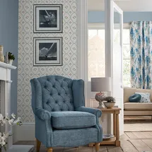 Laura Ashley Pinford Trellis Vliestapete 34 cm x 10 m 5 m2 blau 1