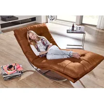 W.Schillig Relaxliege daily dreams Leder 95 x 85 x 169 cm Braun mit Kissen