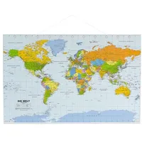 INTERKART Landkarten & Globen Politische Weltkarte als Poster, Planokarte