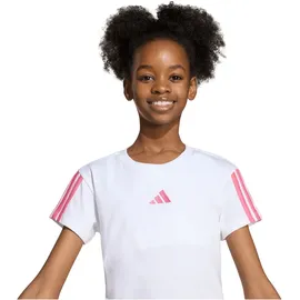 adidas Essentials T-Shirt, white/pink fusion 9-10 Years