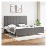 vidaXL Bettgestell 180 x 200 cm Dunkelgrau