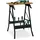 Relaxdays Werkbank klappbar, bis 100 kg, Verstellbarer Werktisch, 4 Spannbacken, HBT 75,5 x 56,5 x 62 cm, Natur/schwarz