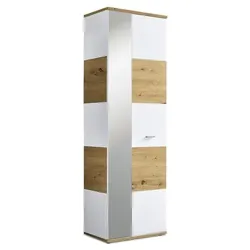 Garderobenschrank Hugo Holzoptik Weiß, Braun Weiß / Eiche