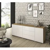 INOSIGN Sideboard »PARIS«, (1 St.), Moderne 190cm breite grifflose Kommode, vielseitig einsetzbar weiß