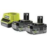 RYOBI Akku-Starter-Set RC18120-240X 2x 18V 4Ah, ONE+ Akku-System, Lithium-Ionen-Akku