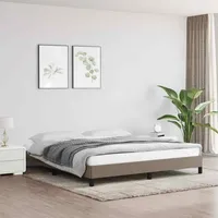 VidaXL Bettgestell ohne Matratze Taupe 180x200 cm Stoff