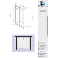Glaszentrum Hagen 105x195 cm Schiebetür Duschtür ESG Glas