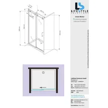 Glaszentrum Hagen 105x195 cm Schiebetür Duschtür ESG Glas