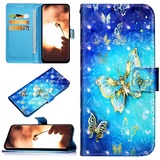 Kompatibel mit Huawei P20 Lite Handyhülle Leder Hülle Bling Glitzer Glänzend 3D Bunt Muster Klapphülle Case Brieftasche PU Leder Flip Wallet Magnet Schutzhülle Handytasche,Dreamcatcher