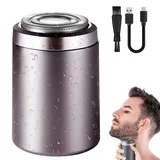 Mini Portable Electric Shaver, 2024 Neuest Rasierer Herren Elektrisch, USB Mini Rasierer mit 3D Nass- und Trockenrasierer Mini Shave für Den Ganzen Körper Reiserasierer für Männer Vermissen (Lila)