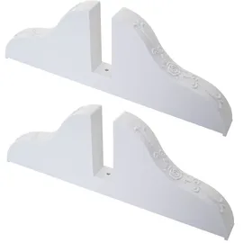 Mendler Standfuß für Paravent, Ständer Paraventhalter, weiß ~ 2er Set