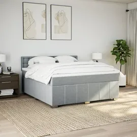 vidaXL Boxspringbett 180 x 200 cm Hellgrau