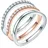 Rafaela Donata Ring rosegold | silber / transparent 58