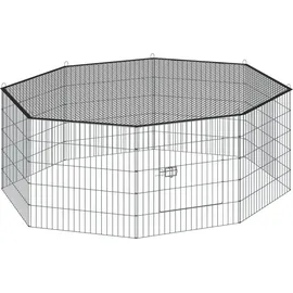 Tectake Freilaufgehege Hopper 145 x 73 x 73 cm Schwarz