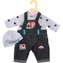 Dolly Moda Berlin Outfit Jeans/Kleid/Shirt/Hose/Latzhose/Mütze (870969)