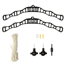MonsterShop Hängender Deckentrockner 12 m Schwarz