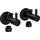 Bernstein Design-eckventil 2er-Pack Schwarz matt massiv Anschluss 1/2' x 1/2' inkl. Rosette 7009