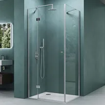 mai & mai Eckdusche mit Drehtür rechts 90 x 70 cm transparent Sicherheitsglas R05K