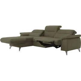 sit&more Ecksofa »Astoria L-Form« wahlweise mit motorischer Relaxfunktion grün
