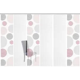 VISION S Schiebegardine VISION S "6ER SET BORDEN" Gr. 1, rosa (rosé), B:60cm H:260cm, Polyester, Gardinen, HxB: 260x60, Schiebevorhang 6er Set Digitaldruck