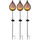 ETC Shop LED Solar Außen Stecklampe Flammeneffekt Solarleuchte Gartendeko Glas Kugel Erdspieß, Gold, 1x LED, L x x H16 x 7 x 90 cm, 3x