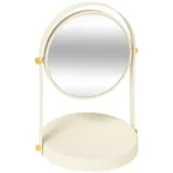 5five simply smart - Runder spiegel duo schwenkbar elfenbeinfarben