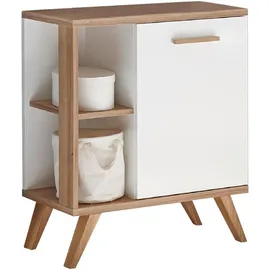 Pelipal Waschbeckenunterschrank Noventa 60,5 x 65 x 33 cm Weiß/Eiche