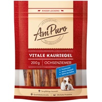 AniPuro Vitale KAURIEGEL, Leckerlis aus Ochsenziemer, hochwertig und getreidefrei, Snack mit hohem Protein-Gehalt, für große und kleine Hunde, 200g