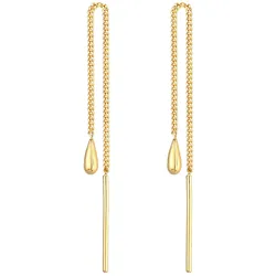 Elli PREMIUM Tropfen Panzer Basic Durchzieher 375 Gelbgold OneSize Damen 
