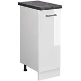 Vicco Apothekerschrank R-Line, 30 cm , AP Anthrazit Weiß Hochglanz, Weiß,