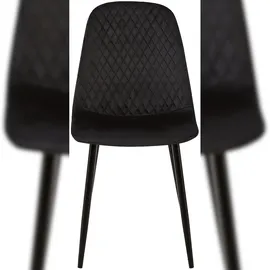 CLP Stuhl Giverny Samt, schwarz