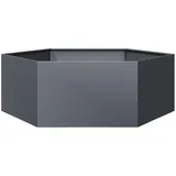 vidaXL Sechseckig 138 x 120 x 45 cm Anthrazit