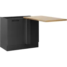 BASIC by Balculina Eckunterschrank Turin 110 x 90 x 60 cm Schwarz