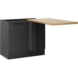 BASIC by Balculina Eckunterschrank Turin 110 x 90 x 60 cm Schwarz