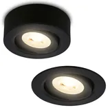 Briloner LED-Einbauleuchten 2in1 Mini Ein-& Aufbau 9W 500lm schwarz dimmbar