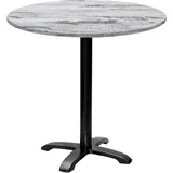 Runder Tisch Ø 80 cm – Modell Bazila aus isländischer Eiche - Weiß