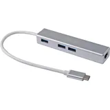 Equip USB-C auf 3-Port-USB-Hub mit Gigabit adapter,