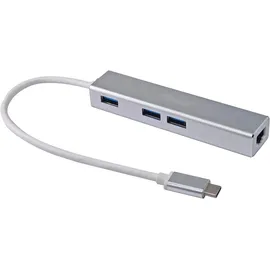 Equip USB-C auf 3-Port-USB-Hub mit Gigabit adapter,