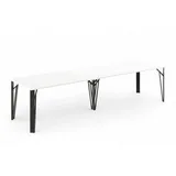 Endo-Moebel Esstisch Esstisch Simo 130-310 cm XXL erweiterbar Metallbeine ausziehbar weiß